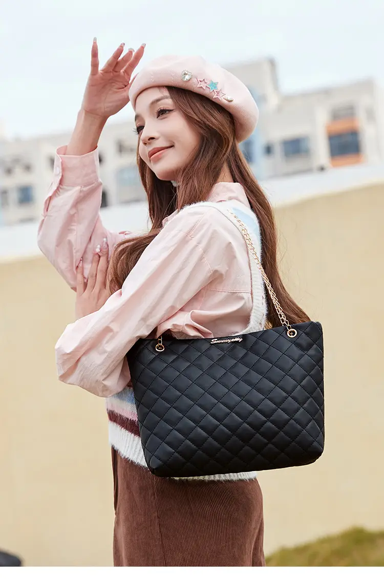Light Blue Checkered Cardigan with Diamond Embroidery — feature 9