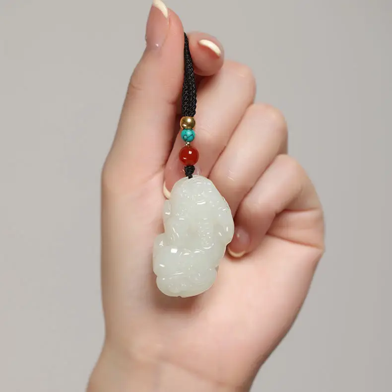 White Jade Pixiu Pendant for Women Fortune Necklace — feature 4