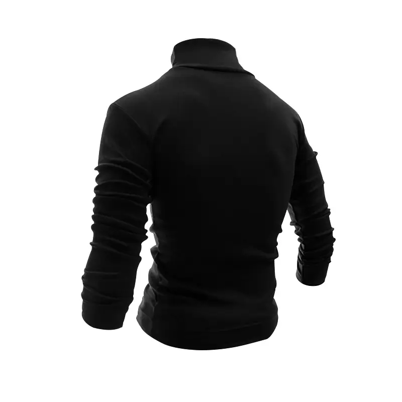 2025 Men Pure Color Turtleneck Long Sleeve Knitwear — feature 15