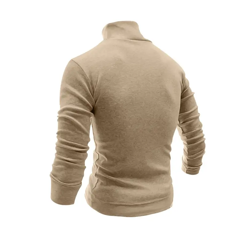 2025 Men Pure Color Turtleneck Long Sleeve Knitwear — feature 28