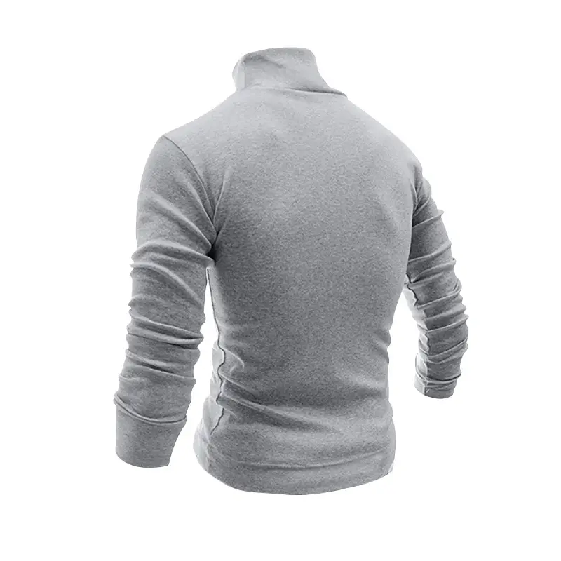 2025 Men Pure Color Turtleneck Long Sleeve Knitwear — feature 36
