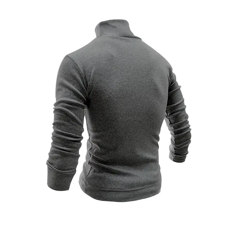 2025 Men Pure Color Turtleneck Long Sleeve Knitwear — feature 42