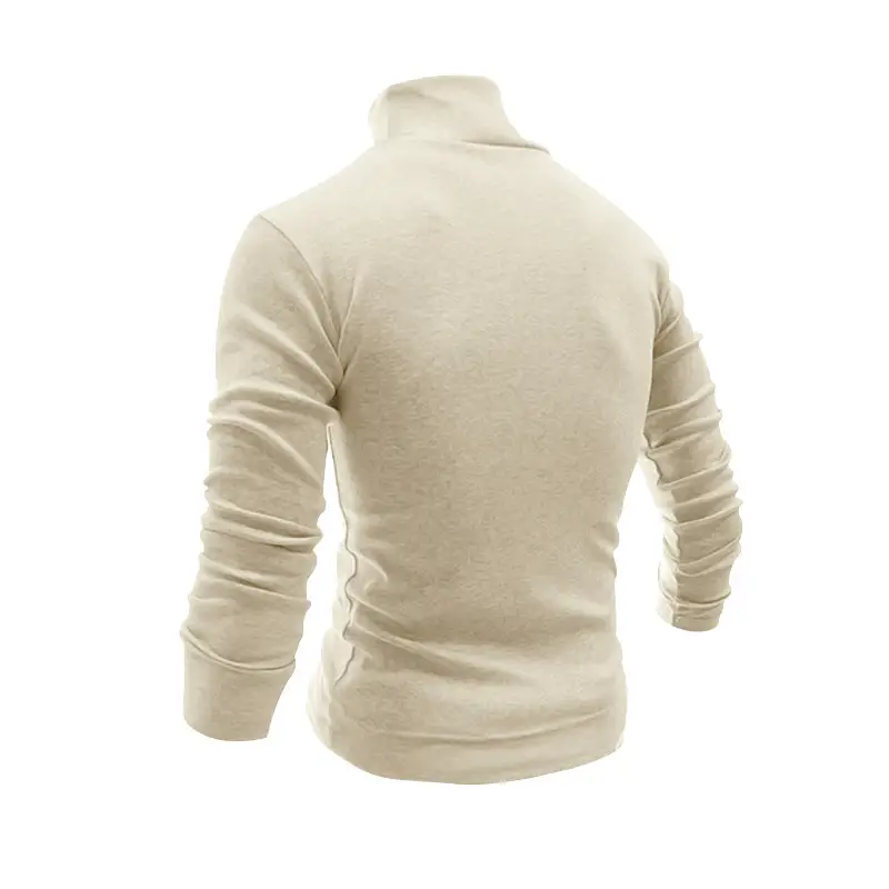 2025 Men Pure Color Turtleneck Long Sleeve Knitwear — feature 46