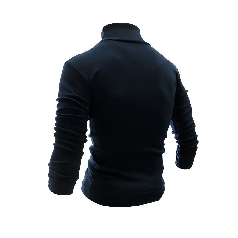 2025 Men Pure Color Turtleneck Long Sleeve Knitwear — feature 6