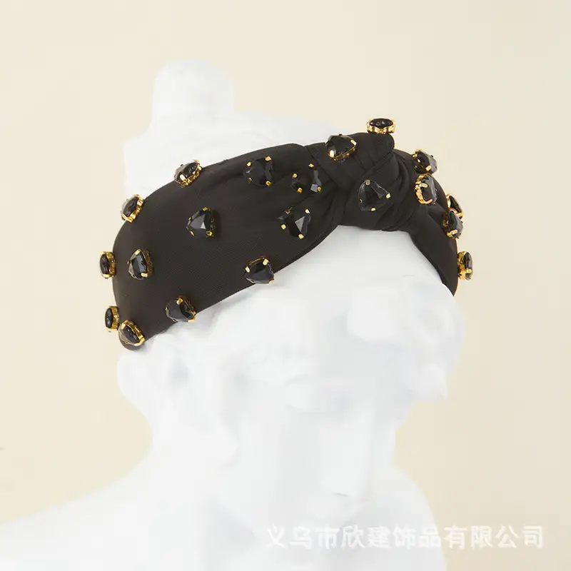 Diamond Encrusted Knotted Headband for Women — feature 10