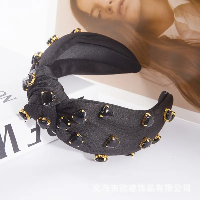 Diamond Encrusted Knotted Headband for Women — feature 9