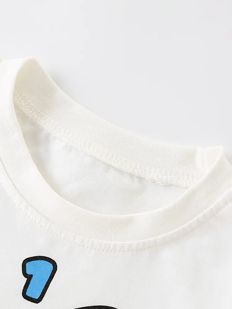 Malwee Boys White Summer T-Shirt Round Neck - Image 5