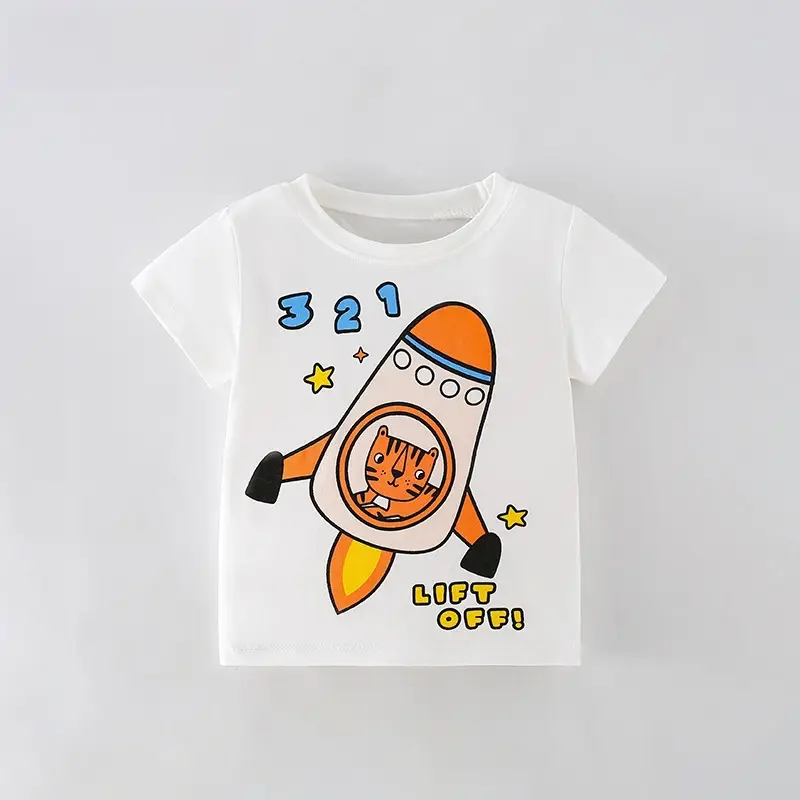 Malwee Boys White Summer T-Shirt Round Neck - Image 2