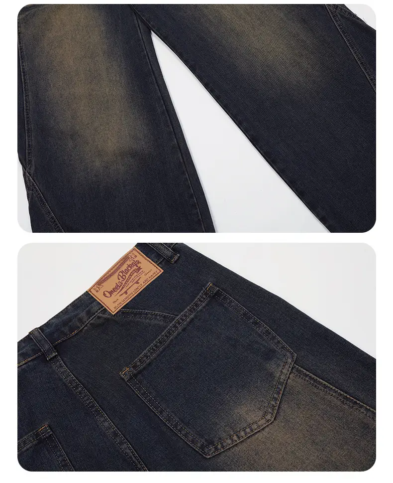 OREETA Wash Dark Blue Straight Jeans Men — feature 12