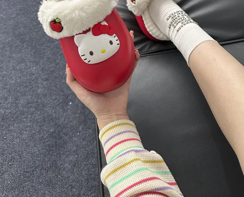 Sanrio cotton-padded shoes women's winter New fleece-lined warm non-slip home indoor and outdoor wear removable cotton slippers — feature 14