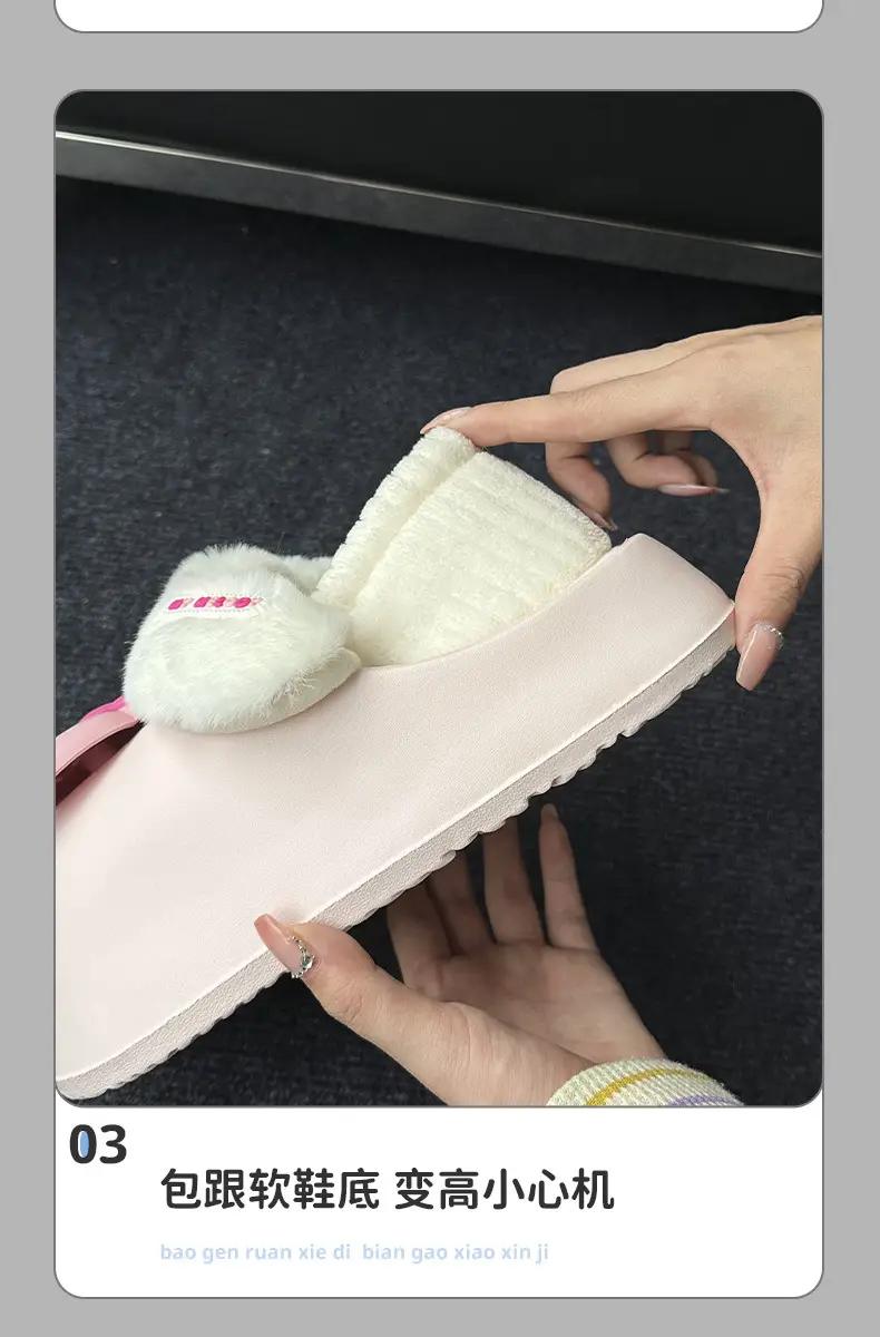 Sanrio cotton-padded shoes women's winter New fleece-lined warm non-slip home indoor and outdoor wear removable cotton slippers — feature 7