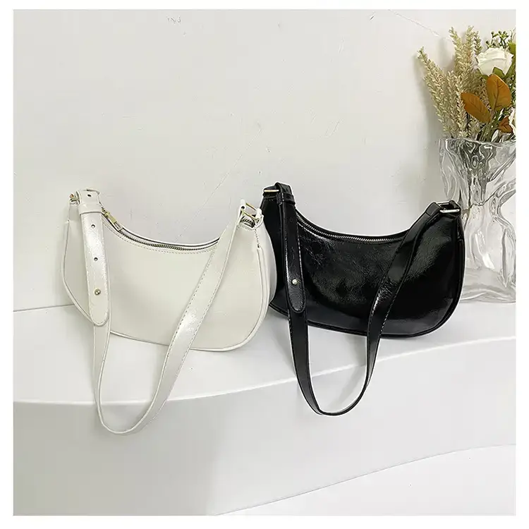 2024 Women's Black Shoulder Bag with Adjustable Strap — feature 20