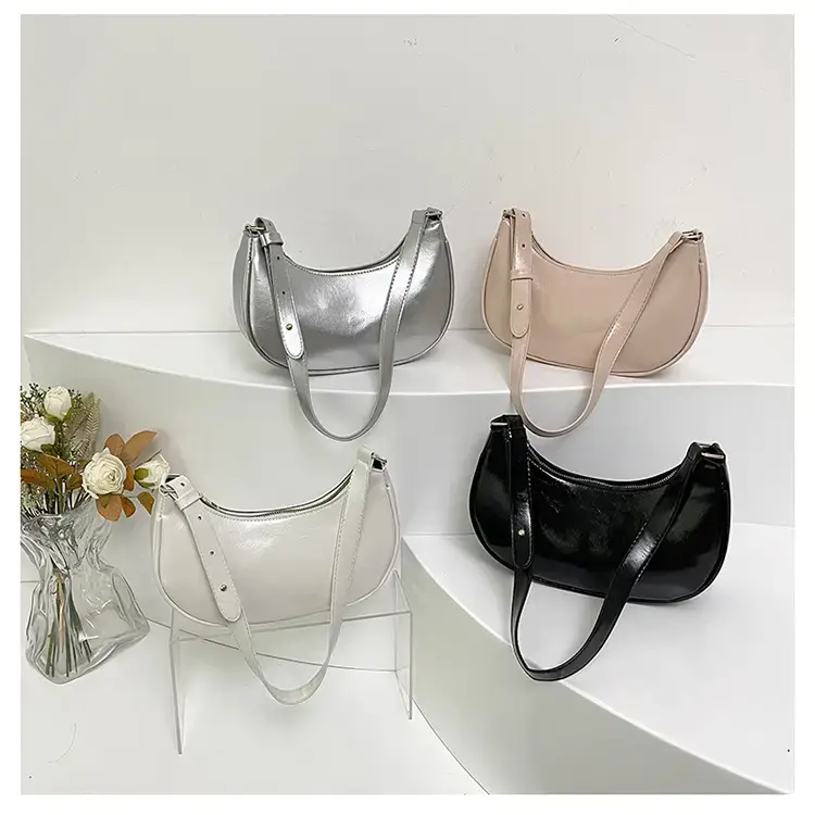 2024 Women's Black Shoulder Bag with Adjustable Strap — feature 22