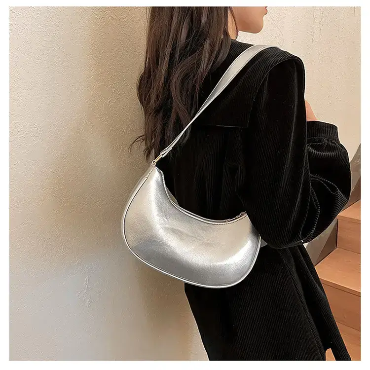 2024 Women's Black Shoulder Bag with Adjustable Strap — feature 8