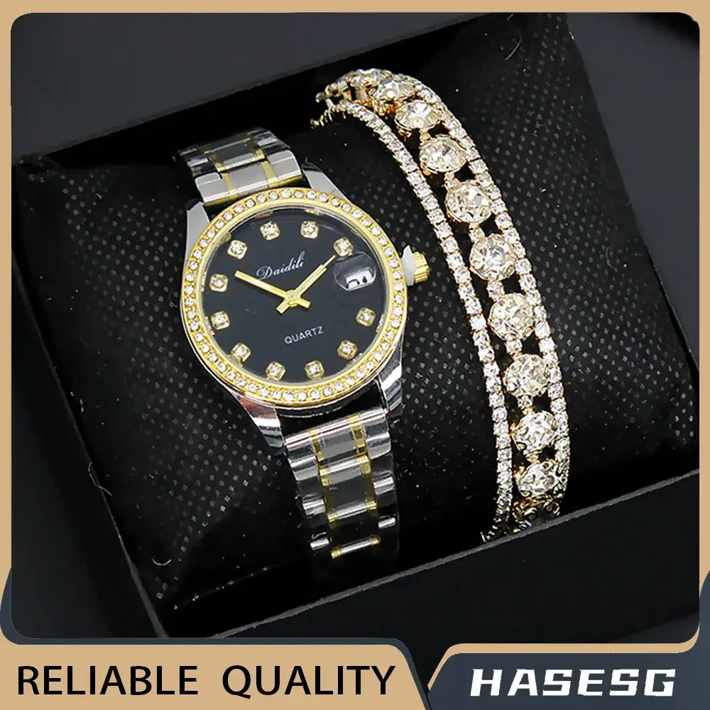 Women's Luxury Bracelet Watch Set with Diamond Bracelet - Image 13