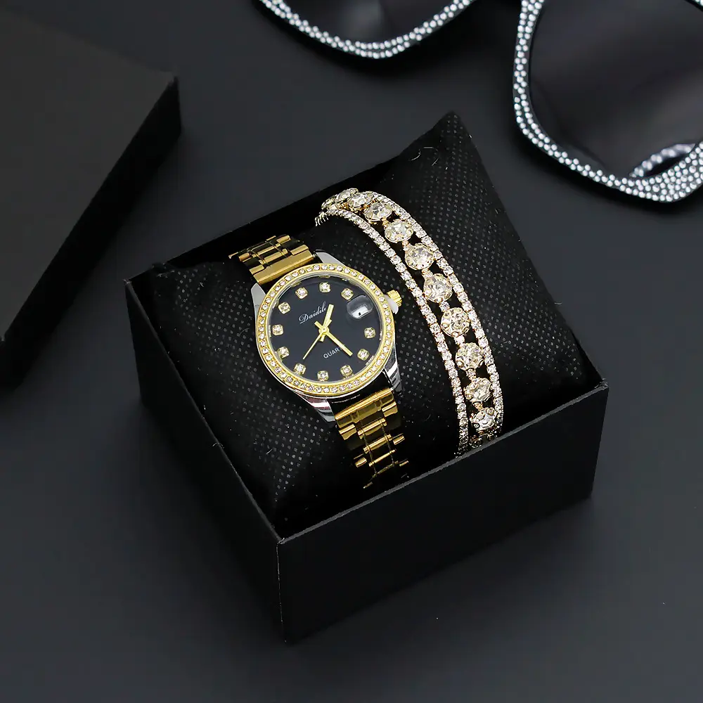 Women's Luxury Bracelet Watch Set with Diamond Bracelet — feature 10