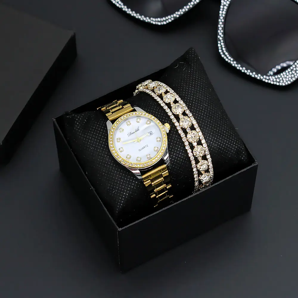 Women's Luxury Bracelet Watch Set with Diamond Bracelet — feature 11