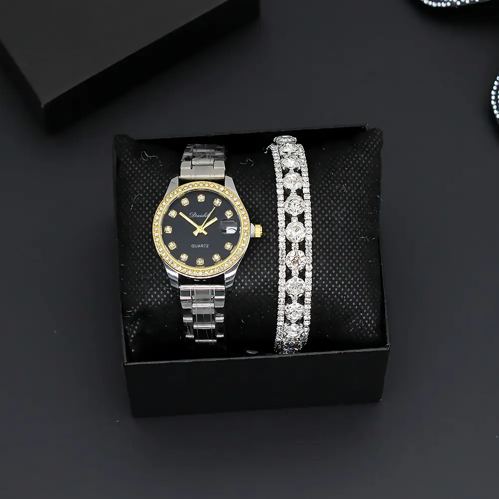 Women's Luxury Bracelet Watch Set with Diamond Bracelet — feature 4