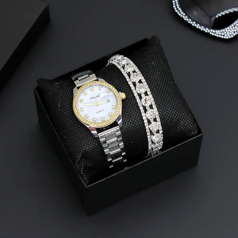 Women's Luxury Bracelet Watch Set with Diamond Bracelet — feature 5