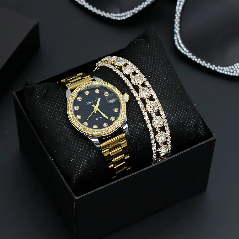 Women's Luxury Bracelet Watch Set with Diamond Bracelet — feature 9