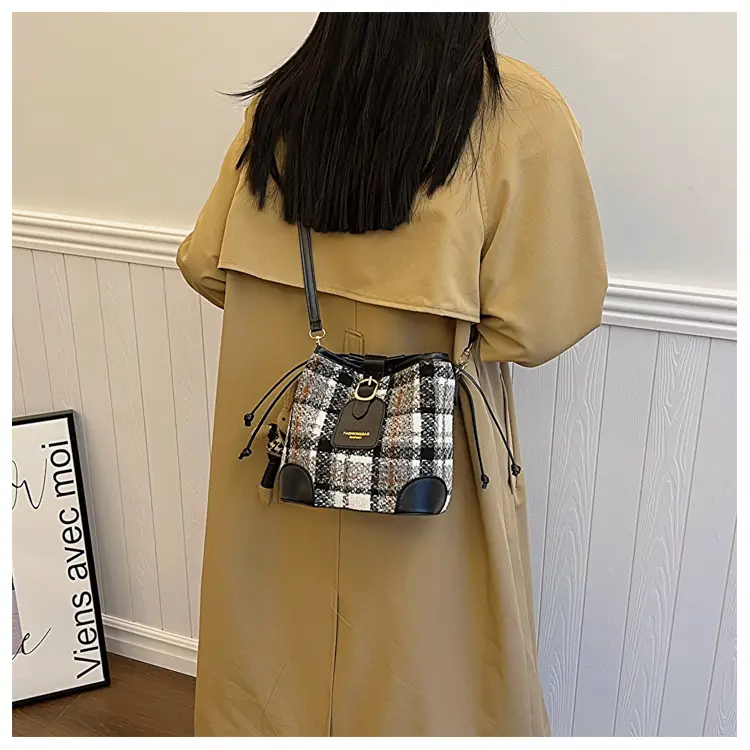 Plaid Woolen Crossbody Bag for Women Winter 2023 — feature 12