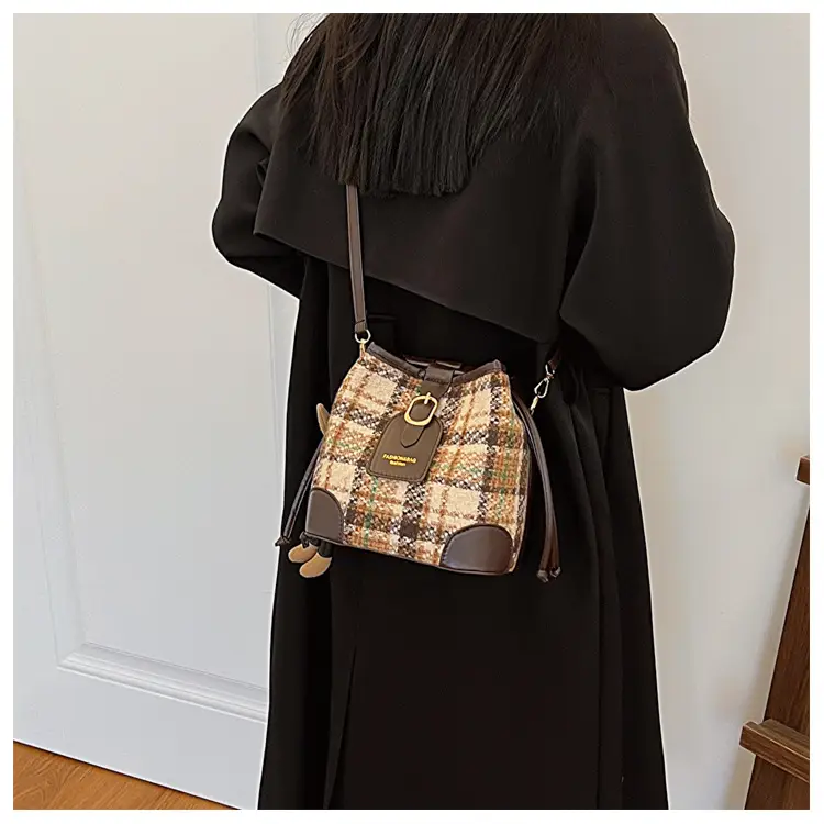 Plaid Woolen Crossbody Bag for Women Winter 2023 — feature 13