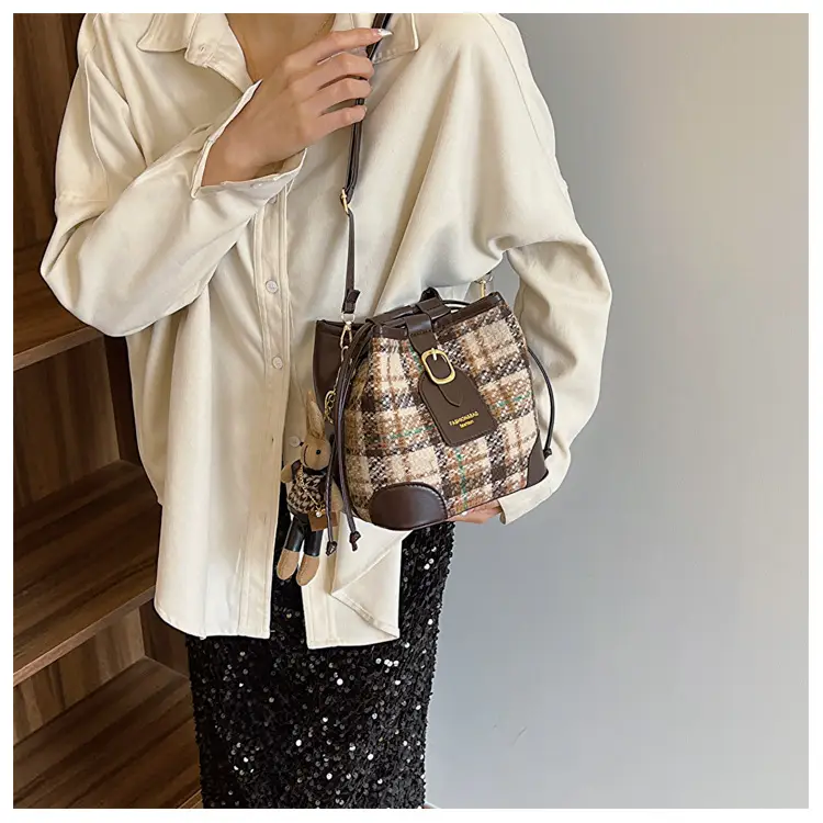 Plaid Woolen Crossbody Bag for Women Winter 2023 — feature 15