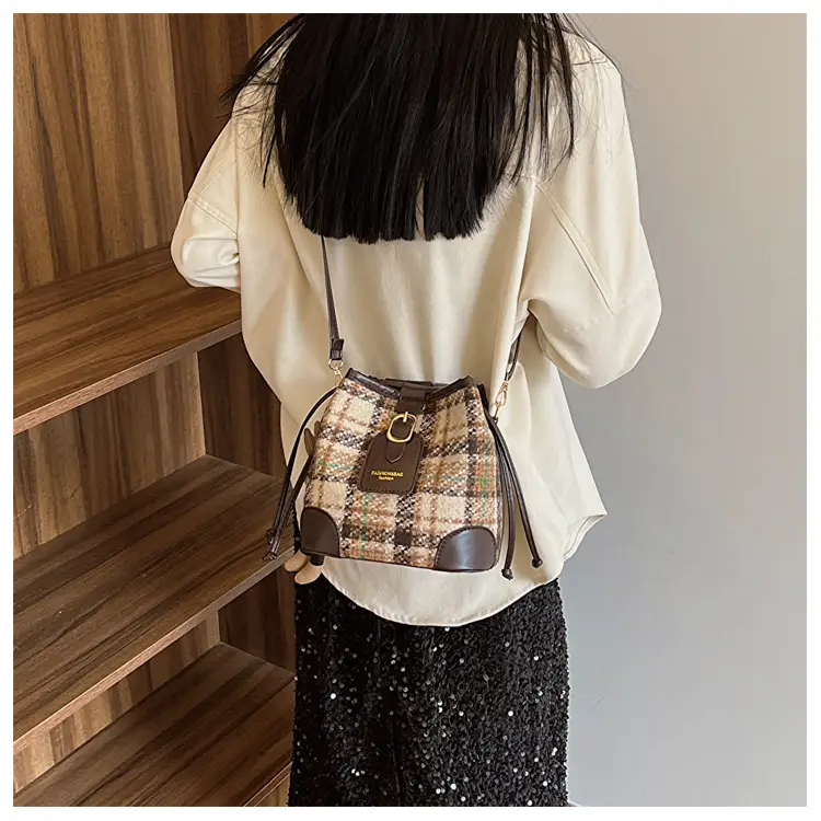 Plaid Woolen Crossbody Bag for Women Winter 2023 — feature 16