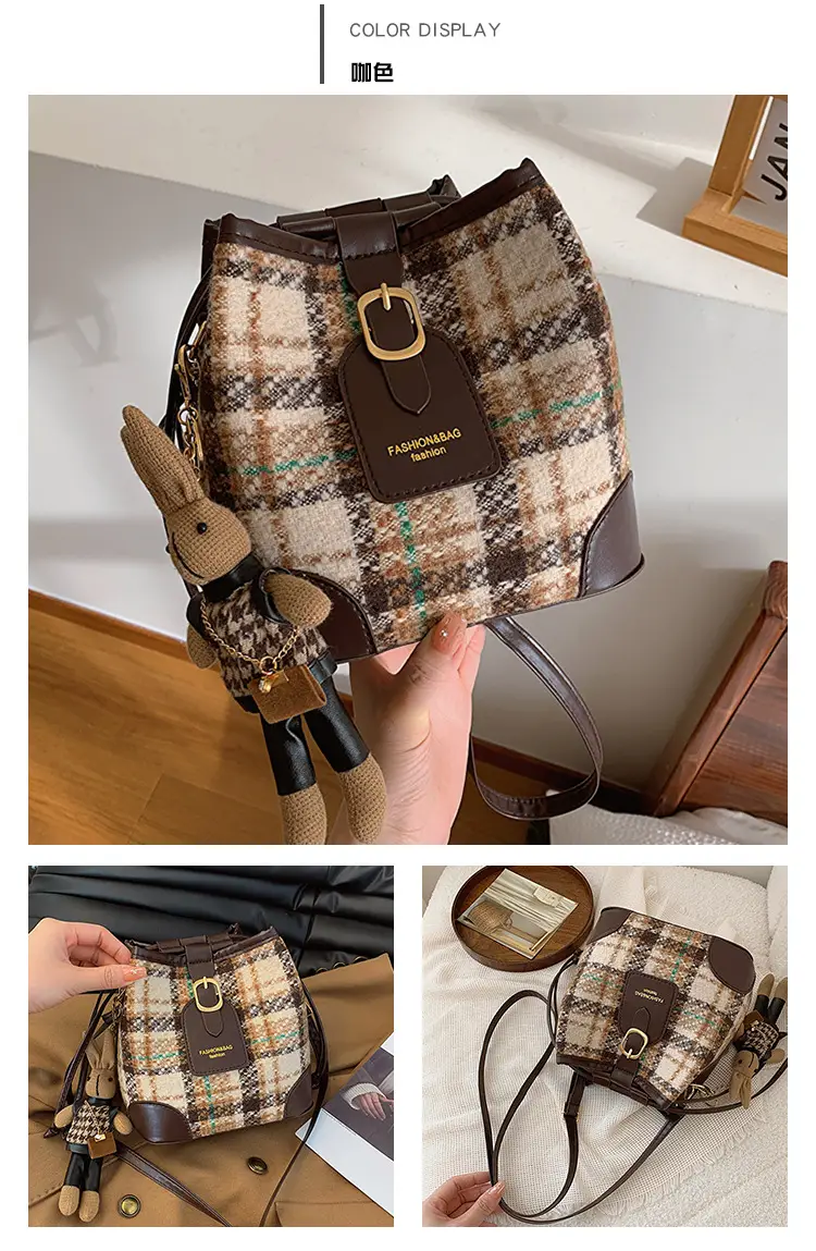 Plaid Woolen Crossbody Bag for Women Winter 2023 — feature 18