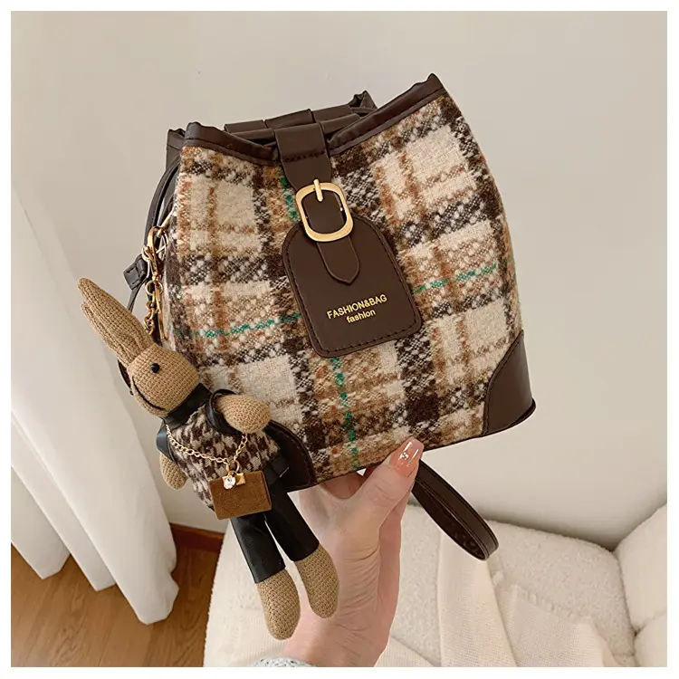 Plaid Woolen Crossbody Bag for Women Winter 2023 — feature 19