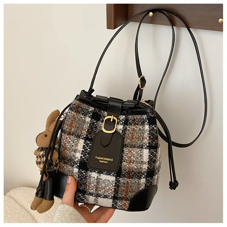 Plaid Woolen Crossbody Bag for Women Winter 2023 — feature 23