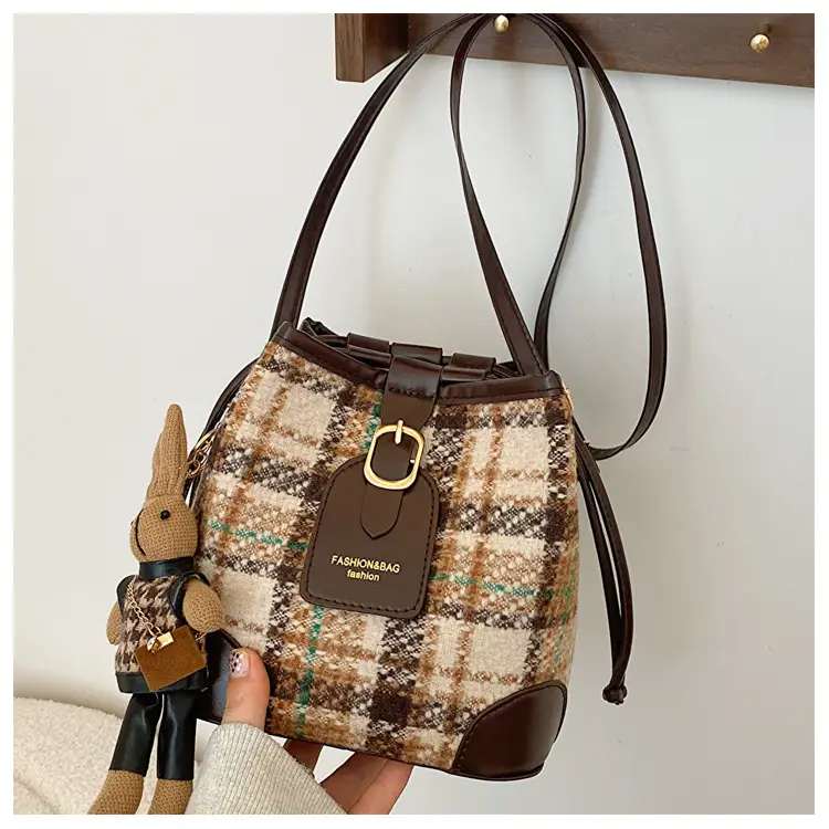 Plaid Woolen Crossbody Bag for Women Winter 2023 — feature 24