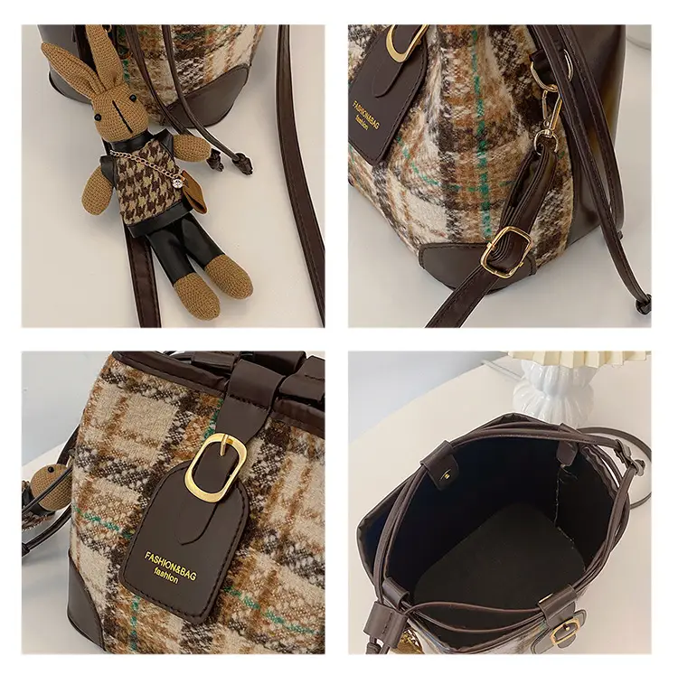 Plaid Woolen Crossbody Bag for Women Winter 2023 — feature 9