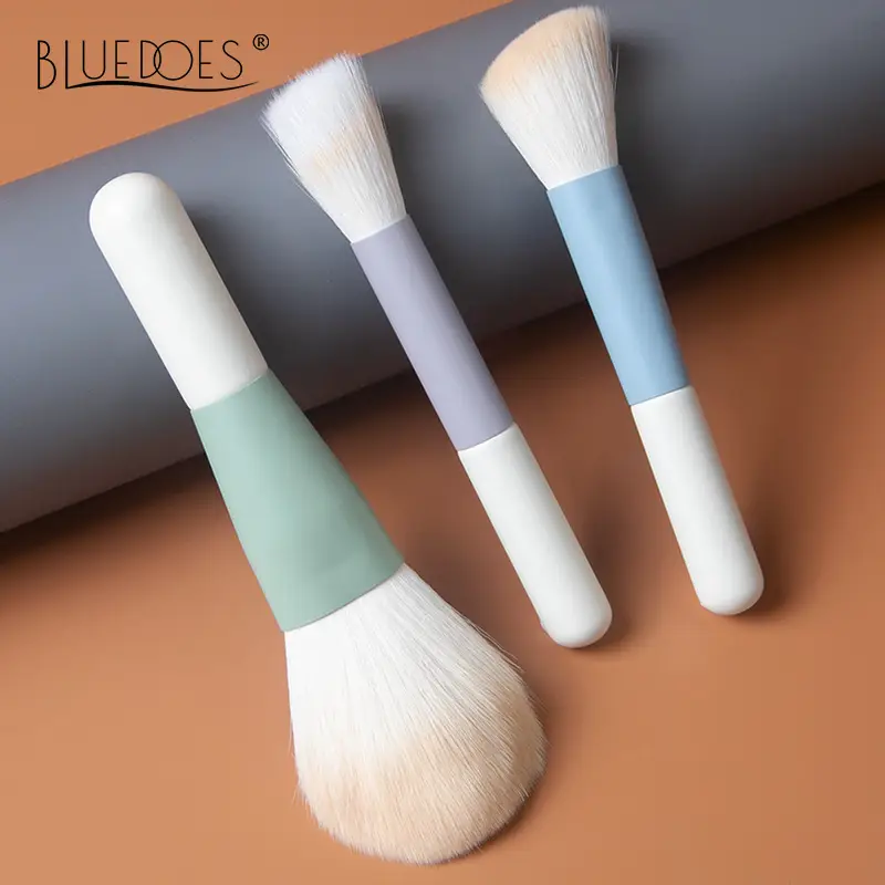 10-Piece Makeup Brush Set with Soft Beads & Colorful Handles