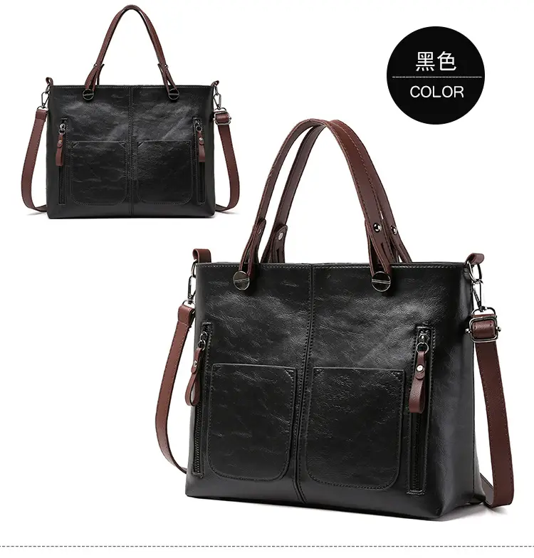 Brown Leather Shoulder Bag with Crossbody Strap — feature 19
