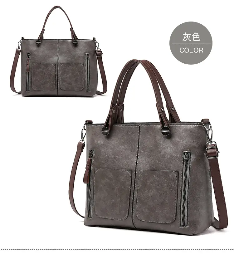 Brown Leather Shoulder Bag with Crossbody Strap — feature 21