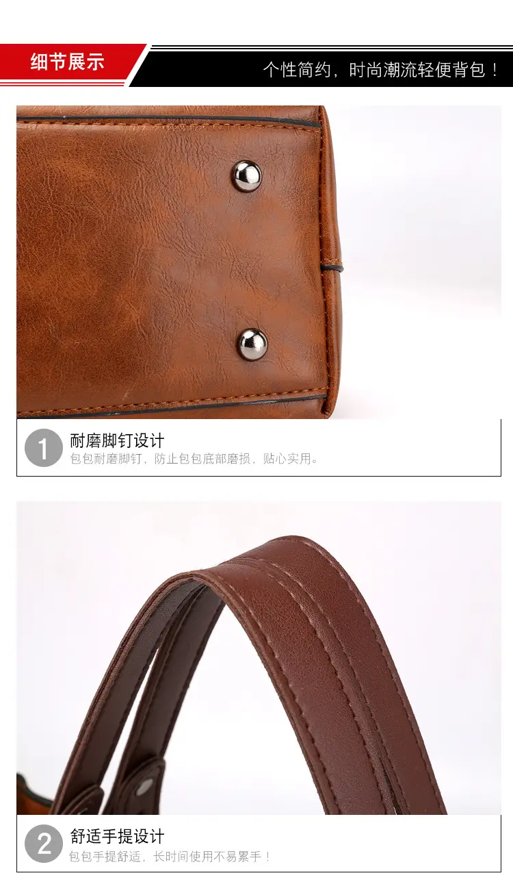 Brown Leather Shoulder Bag with Crossbody Strap — feature 25