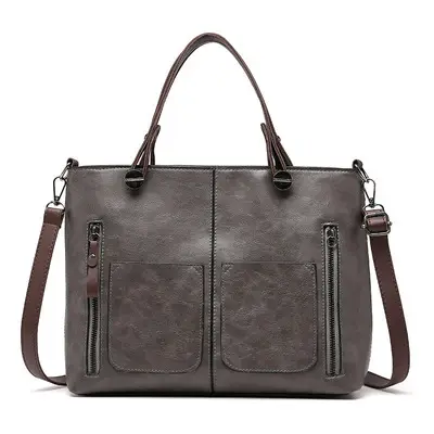 Brown Leather Shoulder Bag with Crossbody Strap - Image 2