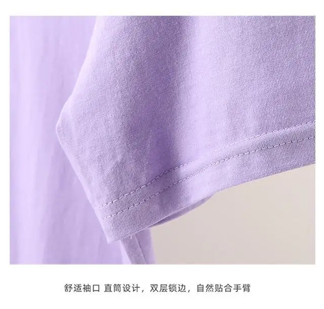 Japanese Korean Pure Cotton Black T-Shirt Women Summer Slim Fit — feature 17