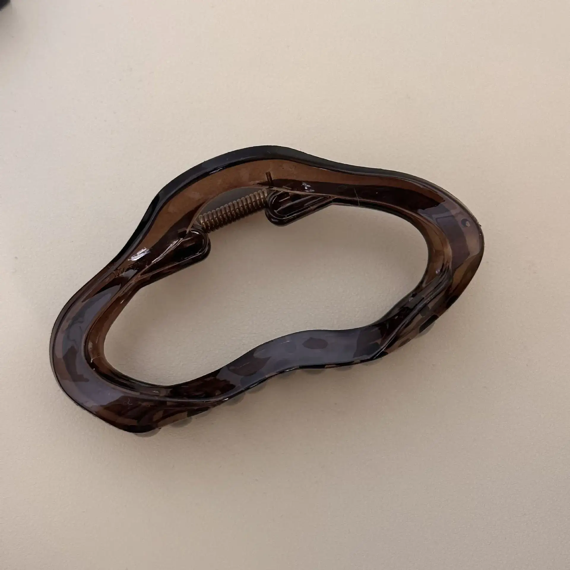 Black Tea Coffee Hair Grip Clip Half Tied