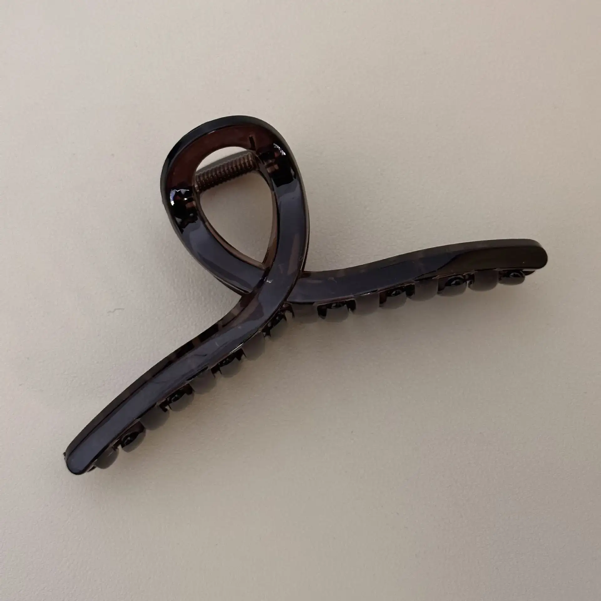 Black Tea Coffee Hair Grip Clip Half Tied