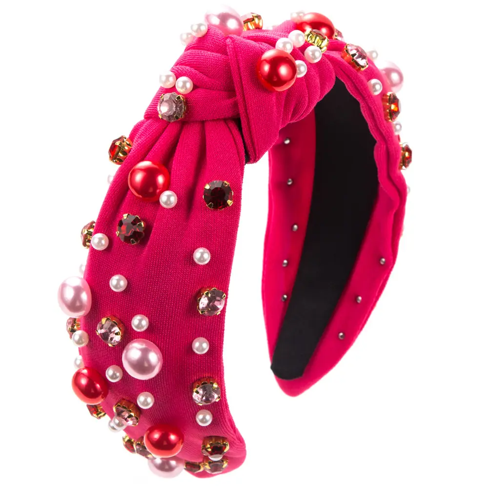 White Pearl Rhinestone Hoop for Women - Image 14