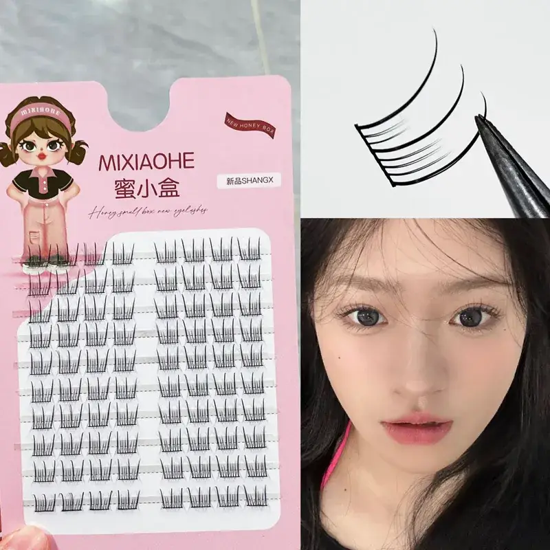 Korean Girl Group Idol Fake Eyelashes 10 Rows Clear - Image 3
