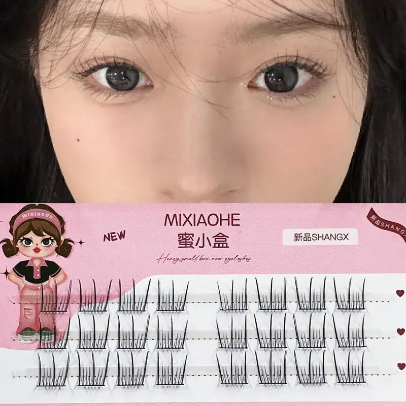 Korean Girl Group Idol Fake Eyelashes 10 Rows Clear - Image 7