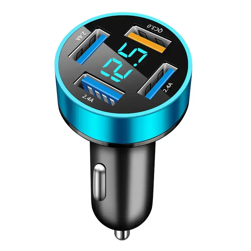 Digital Display 4USB Car Charger 66W Fast Charge - Image 17