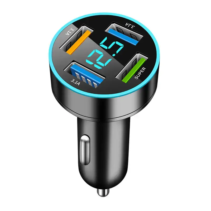 Digital Display 4USB Car Charger 66W Fast Charge - Image 18