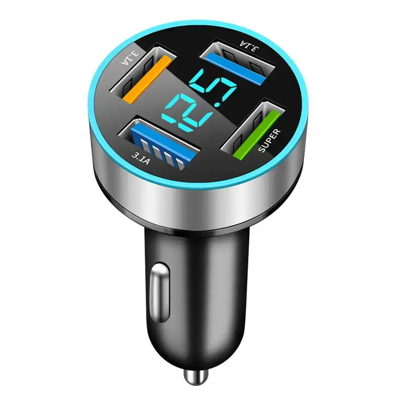 Digital Display 4USB Car Charger 66W Fast Charge - Image 20