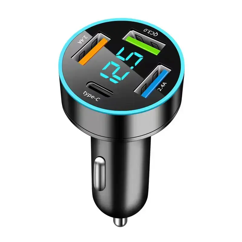 Digital Display 4USB Car Charger 66W Fast Charge - Image 24