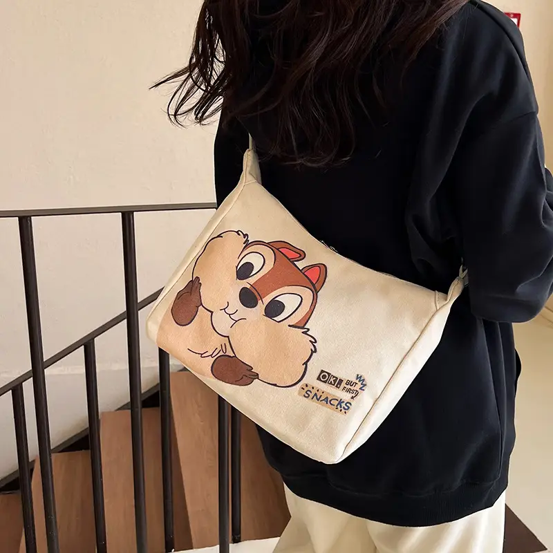 Ins Printed Cartoon Canvas Crossbody Bag Female Thailand - Image 14