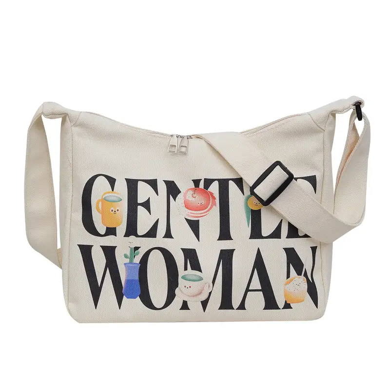 Ins Printed Cartoon Canvas Crossbody Bag Female Thailand - Image 17